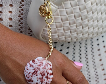 Seashell Purse Charm| Coastal Bag accessory | Summer Bag accessory | Seashell Bag charm | Seashell Keychain