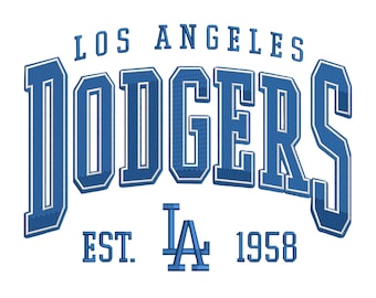 Diseño de bordado de los LA Dodgers de béisbol / Archivo de logotipo universitario (descarga digital)