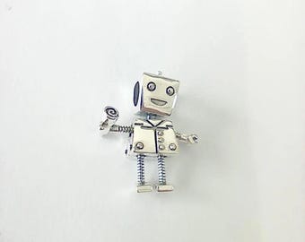 Charms de robot Pandora en plata de ley 925