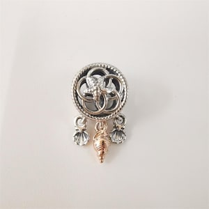Pandora ocean openwork shell conch charm bead Pandora