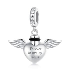 Urna för husdjur med aska, berlock för armband, berlock för armband i 925 sterlingsilver, present till henne