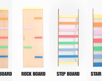 Eco-Friendly Montessori Play Boards, Montessori Climbing Toy Accessories, Wooden Stair, Rock, Ladder & Step Boards for Toddlers and Kids
