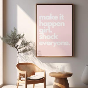 Stampa di citazioni ispiratrici / Arte murale motivazionale / Citazione tipografica personalizzata / Regalo per la casa / Affermazioni positive per ufficio o soggiorno