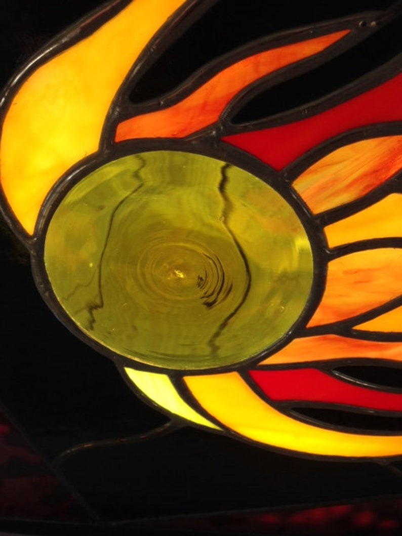 Fireball in stained glass