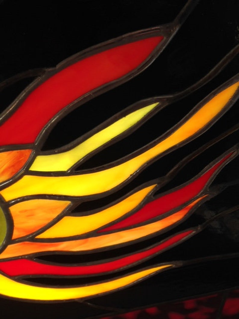 Fireball in stained glass