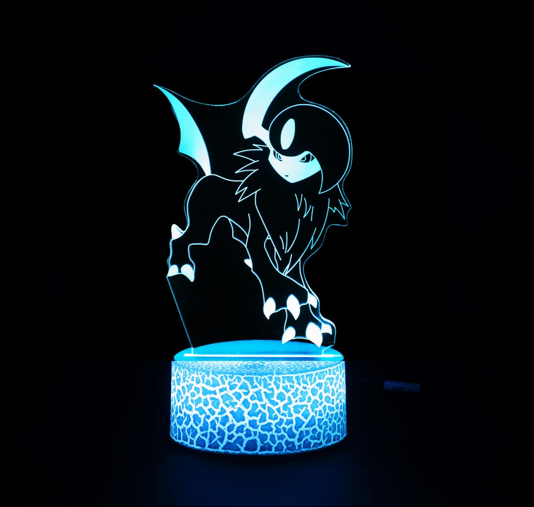 Custom Made - Pkmn Absol Acrylic Plate Lamp / Night Light - Multi Color ...