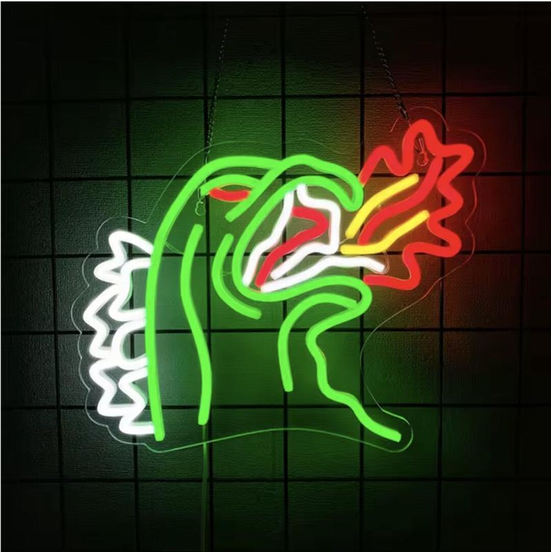 Custom Hand Made - OG Godzilla Inspired NEON Light - W Dimmable Switch ...