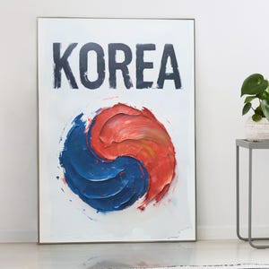 Korea Travel Poster - Vibrant Seoul Wall Art, K-Pop Culture Decor, South Korea Adventure Print