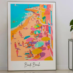 Bondi Beach Australien Wandkunst - Küstendruck, Sydney Ocean Art, Strand ästhetisches Poster, Surf-Dekor, Reisegeschenk, modernes Wohndekor