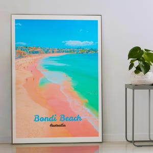 Bondi Beach Wall Art - Sydney Australia Print, Coastal Decor, Ocean Photography, Surf Poster, Beach Aesthetic, Travel Gift