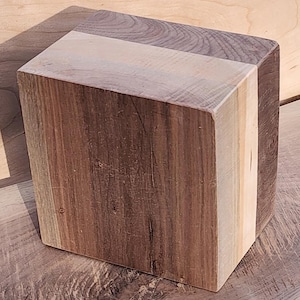 kiln dried laminated black walnut, and cherry bowl blank great for lathe turning 7&quot; X 7&quot; X 5&quot;