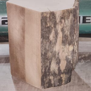 Beautiful kiln dried laminated live edge cherry bowl blank great for lathe turning 5.5" X 5.5" X 7.5"