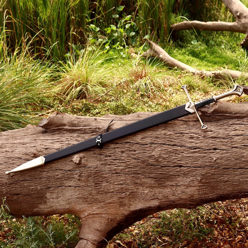 Handmade master sword buster sword viking sword larp anduril sword - Groomsman gift for boyfriend birthday gift for dad gift for husband image 9