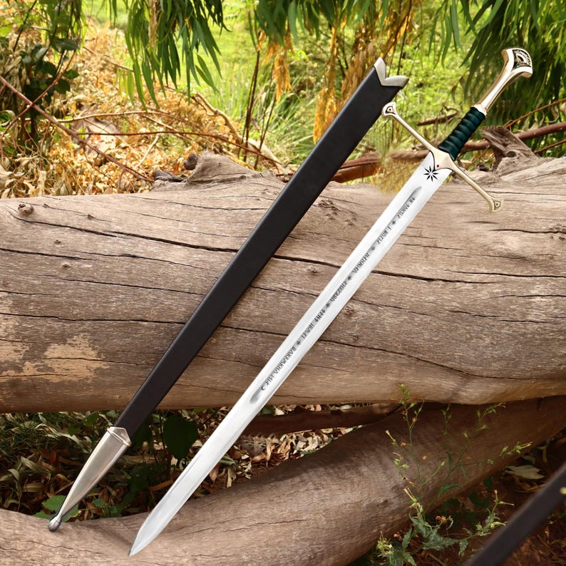 Handmade master sword buster sword viking sword larp anduril sword - Groomsman gift for boyfriend birthday gift for dad gift for husband BLACK