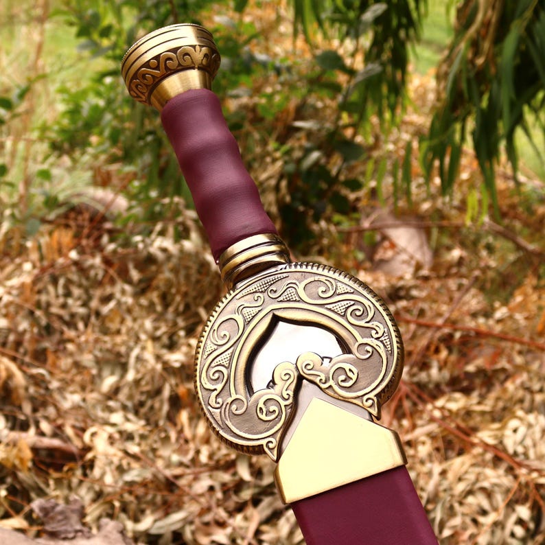 Handmade master sword buster sword viking sword larp anduril sword - Groomsman gift for boyfriend birthday gift for dad gift for husband image 3