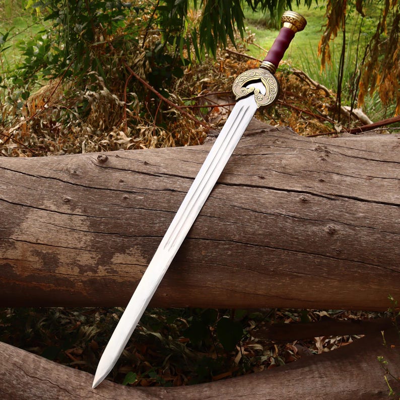 Handmade master sword buster sword viking sword larp anduril sword - Groomsman gift for boyfriend birthday gift for dad gift for husband image 2