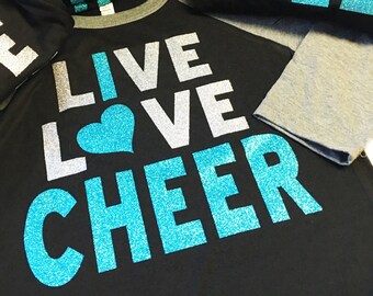 Live Love Cheer shirt, cheer team shirt