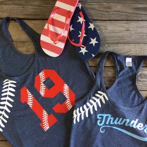 baseball, softball tank top customized tank tops