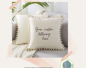 Personalized pillow, customize pillow words, pillow with quote, farmhouse, wedding gift, baby gift,address pillow, family name pillow,
