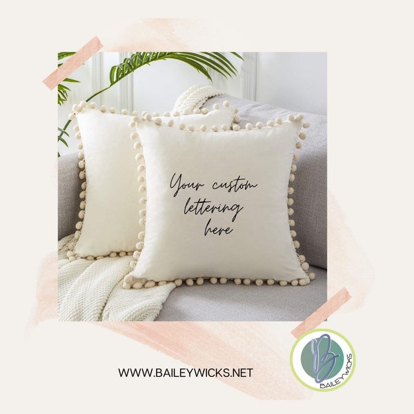 Personalized pillow, customize pillow words, pillow with quote, farmhouse, wedding gift, baby gift,address pillow, family name pillow,