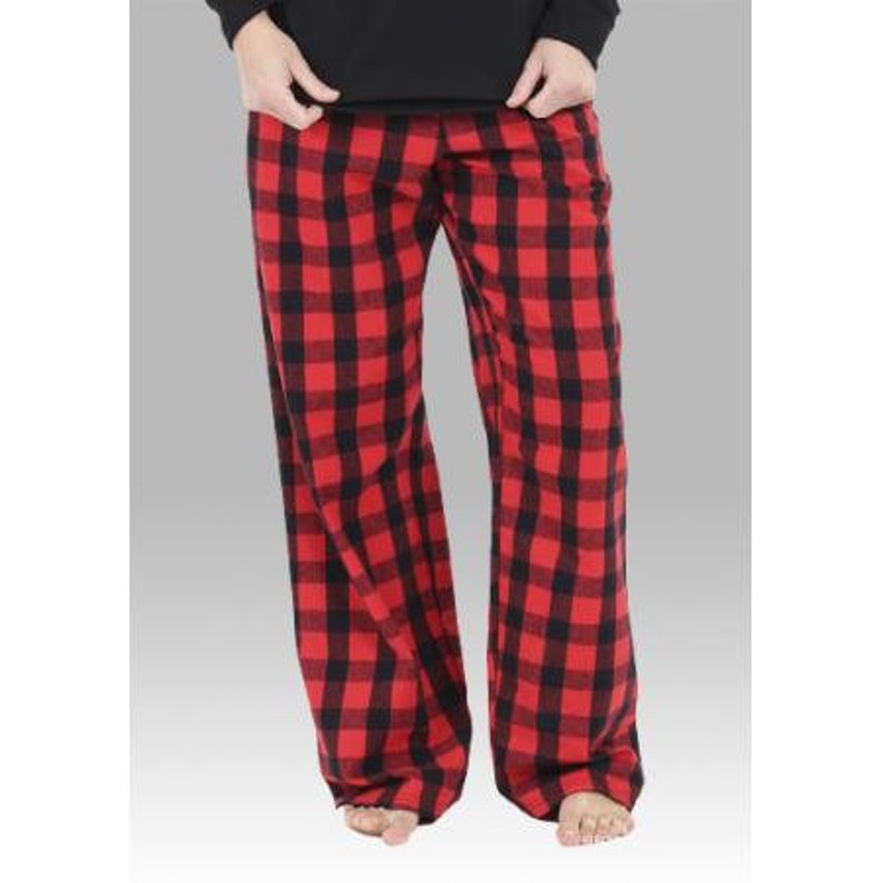 flannel print pants