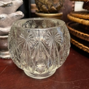 avon vintage cut glass votive