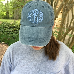 monogrammed baseball cap, adams monogrammed baseball hat