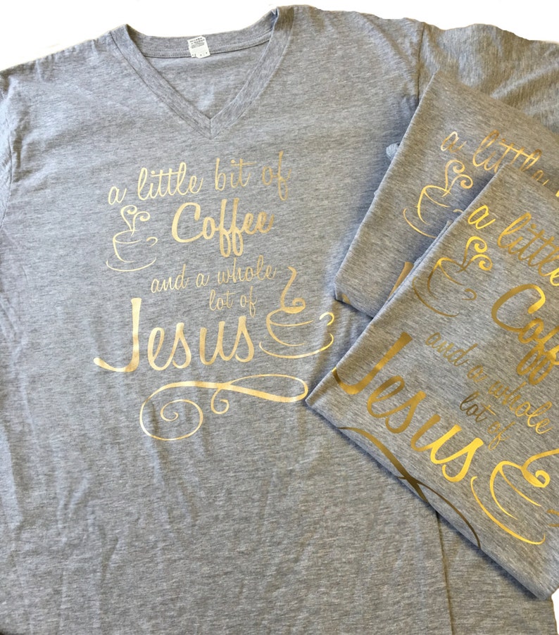 Coffee jesus t shirt, christian t shirt image 1