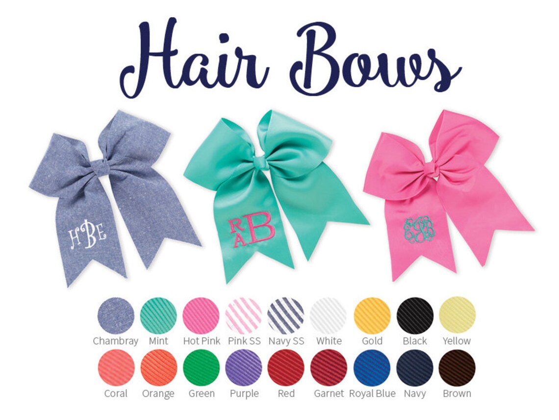 Monogrammed Hair Bow Girls Hair Bow Etsy