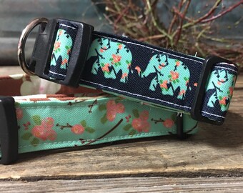 Elephant print dog collar