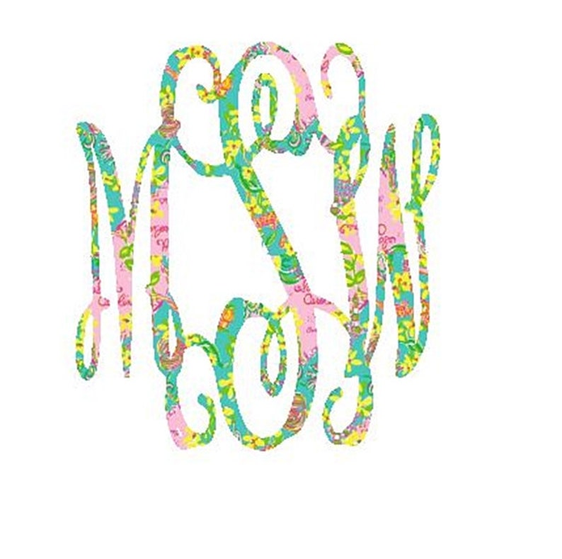 Monogrammed Pillow Case Lilly Inspired Monogram Etsy