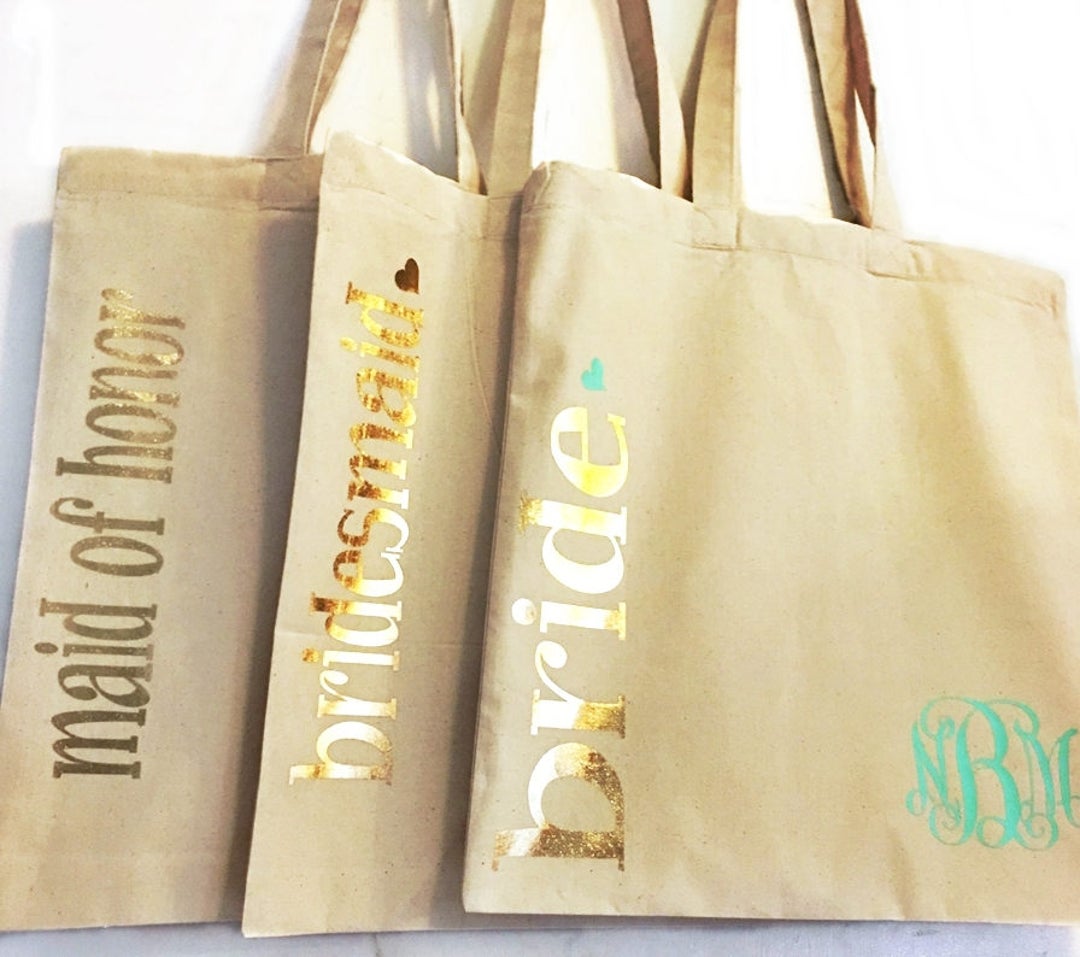 Bridesmaids Tote Bag, Personalized Tote Bag, - Etsy