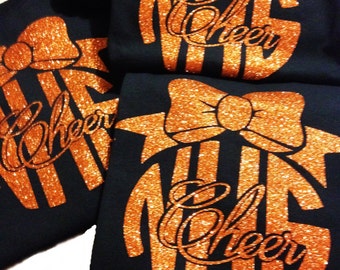 Customized Cheer shirt, Glitter team shirt