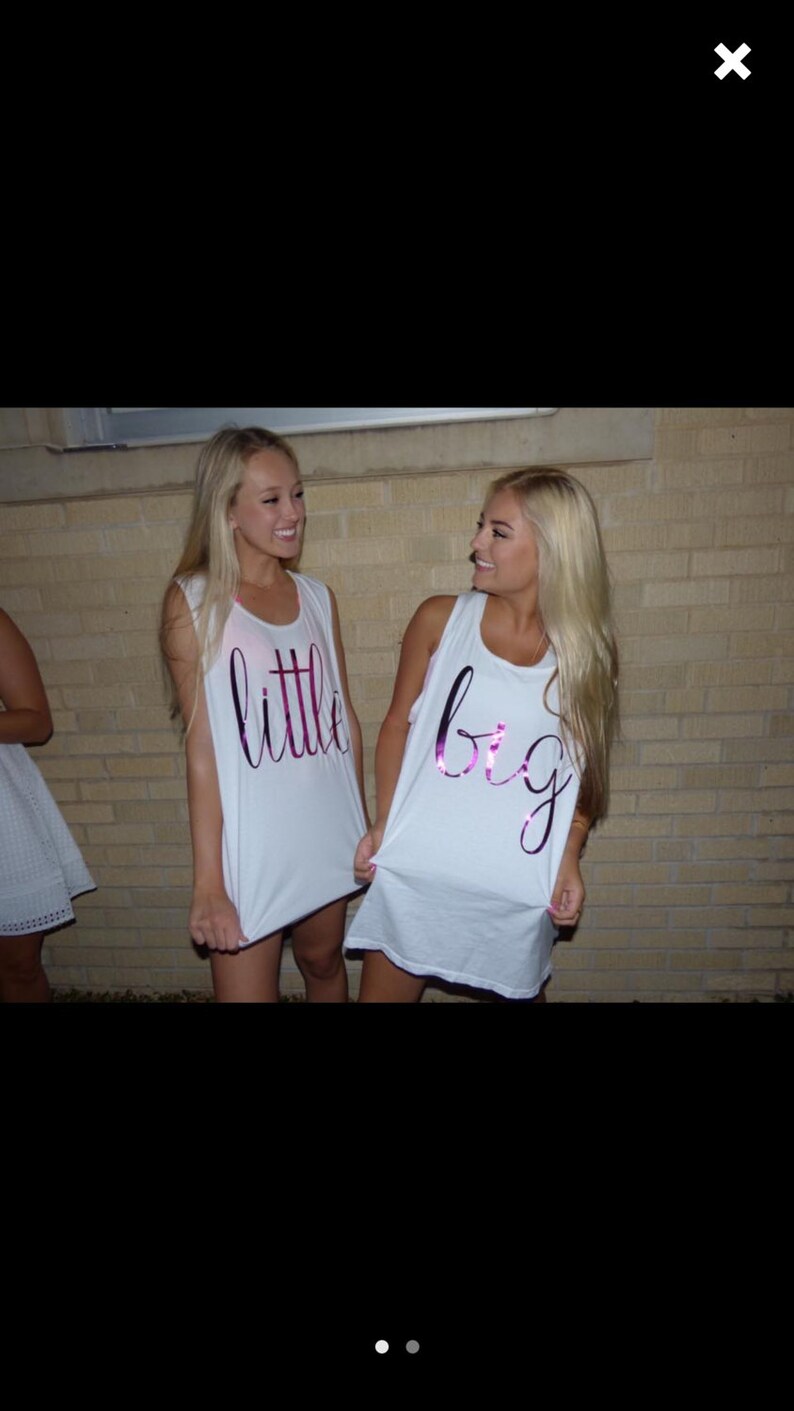 Big Little Tank Top Comfort Colors Tank Top Sorority Big Etsy