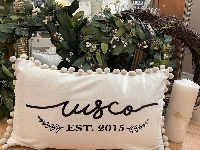 Personalized Pillow Customize Pillow Words and Letters Etsy