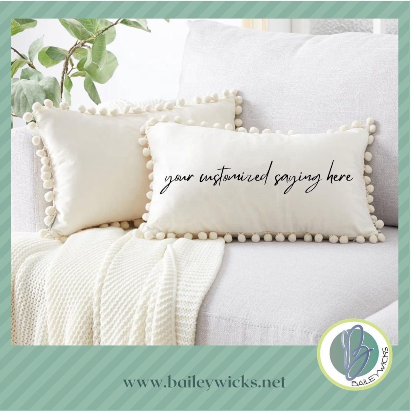 Name Pillow Personalized Pillow Customize Pillow Words and Etsy