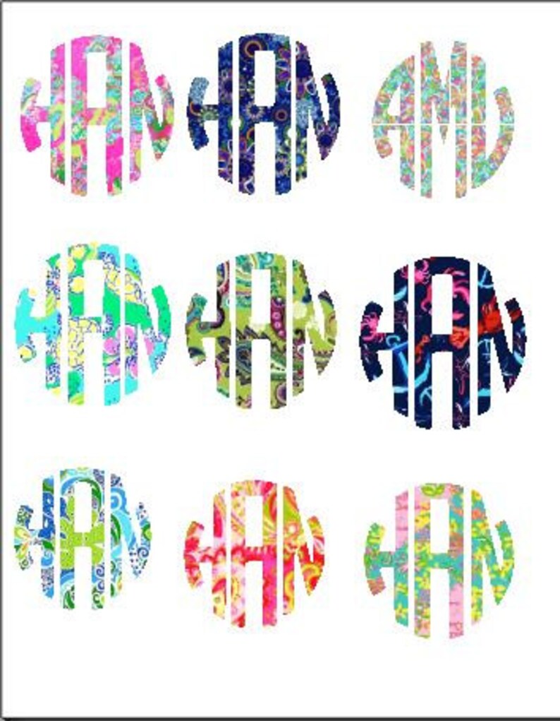 Monogrammed Pillow Case Lilly Inspired Monogram Etsy