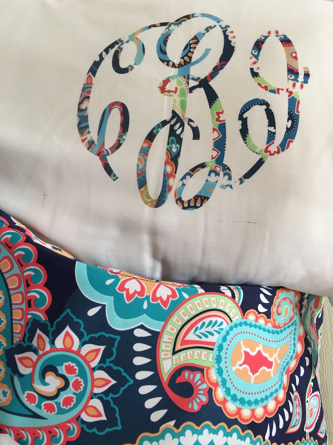 Monogrammed Pillow Case Etsy