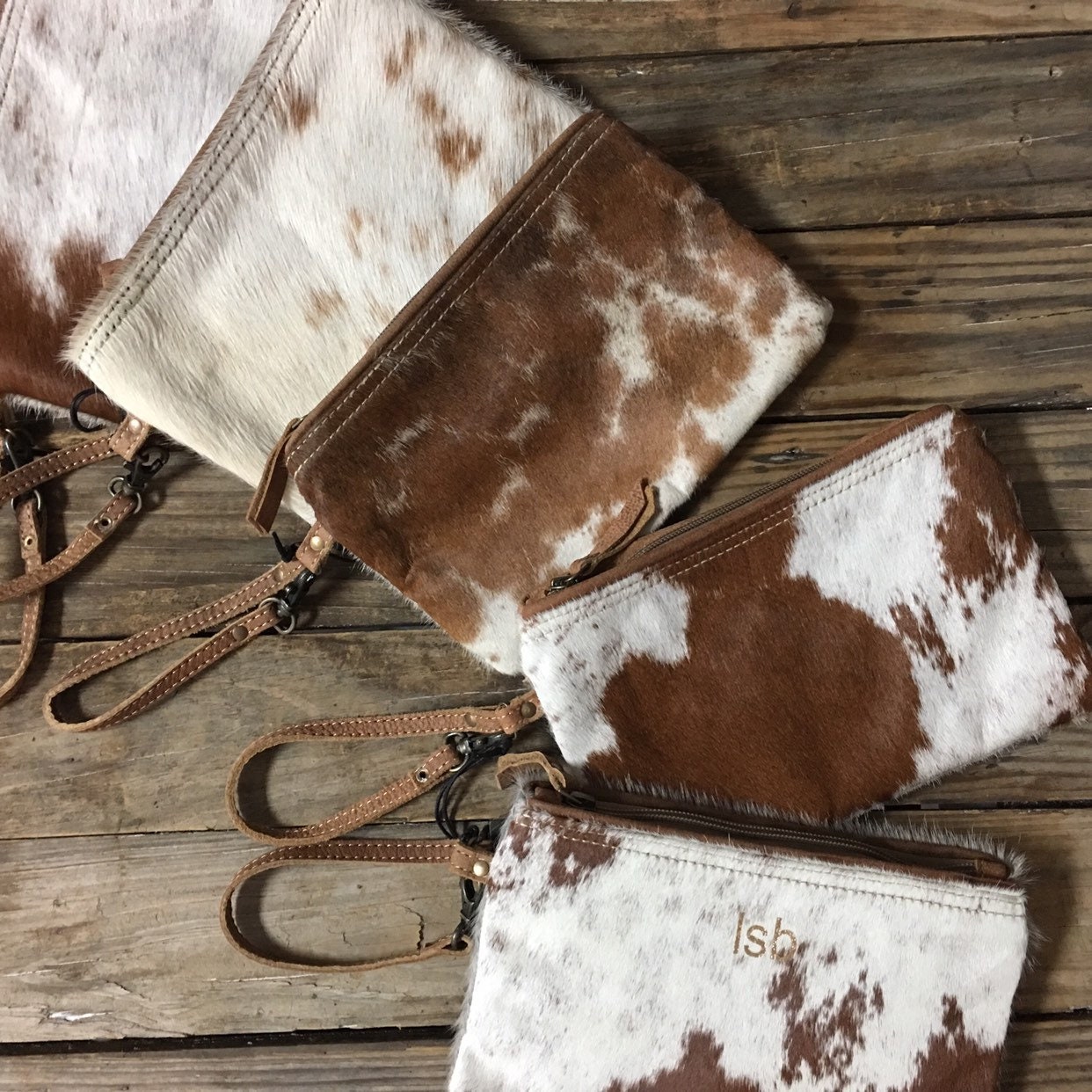 Cow Hide Pouch Monogramed Leather Clutch - Etsy Cow Hide Pouch Monogramed Leather Clutch - Etsy