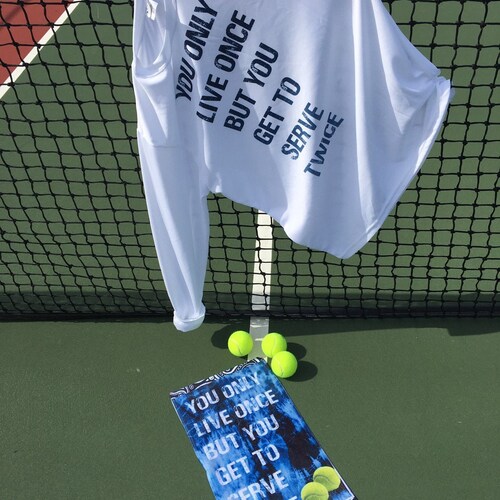 tennis shirt, tennis graphic you only live once