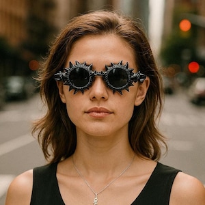 Creature Eyewear – Occhiali da sole con punte fatti a mano ispirati a mostri marini e animali fantastici, unisex, da festa, occhiali da sole dal design speciale
