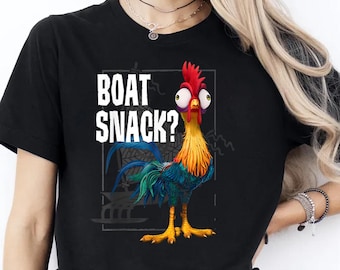 Disney Moana Hei Hei Boat Snack Graphic Shirt, Disney Cartoon Tee, Family Matching Shirt, Disneyland & Disney World Vacation Tee.