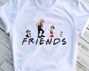 Pinocchio Friends Shirt: Unisex Cartoon Tee