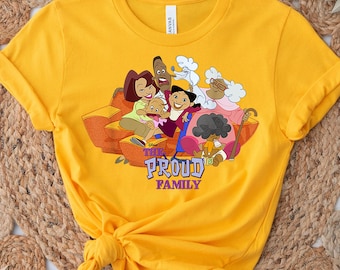 Disney The Proud Family Characters Shirt, Retro Disney Channel Cartoon Tee, Disneyland Family Matching Shirt, Disney World Vacation Tee.