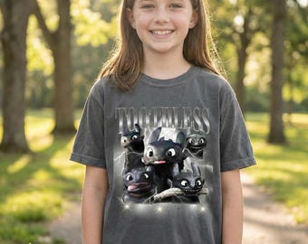 Vintage Toothless Youth T-Shirt, How to Train Your Dragon Est 2010 Bootleg Fan Tee Shirt, Funny Gift For Comfort Colors Unisex T-Shirt.