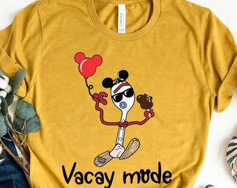 Forky Vacay Mode Shirt, Toy Story Character Shirt, Forky Disney Shirt, Disneyland Vacation Shirt, Funny Forky Shirt, Pixar Vacation T-shirt.