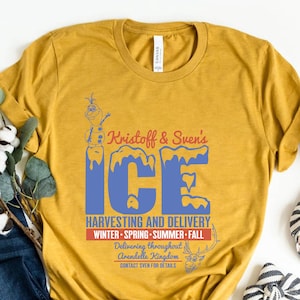 Kristoff & Sven Ice Harvesting Shirt: Frozen Movie Tee image 1