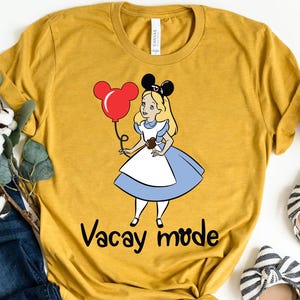 Alice in Wonderland Vacay Mode Shirt, Alice Character Disney Family Shirt, Inspired Disney Outfit, Matching Vacation Shirt, Women’s Gift Tee