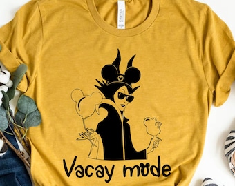 Maleficent Vacay Mode Shirt, Disney Villains Tee, Evil Queen Shirt, Funny Disney Vacation Shirt, Disneyland Outfit, Disney World Merch