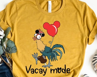 Hei Hei Vacay Mode Shirt, Moana Characters Shirt, Funny Hei Hei Shirt, Disney Characters Shirt, Disneyland Vacation Tee, Hei Hei Disney Tee